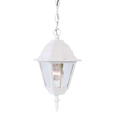 Estallar 12.5 x 8 x 8 in. Builders Choice 1-Light Textured White Hanging Light ES3090824